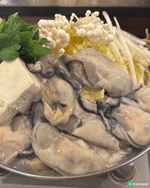 日本福岡食嘅味噌蠔鍋，生蠔非常新鮮，鮮味十足，加上用味噌湯很...