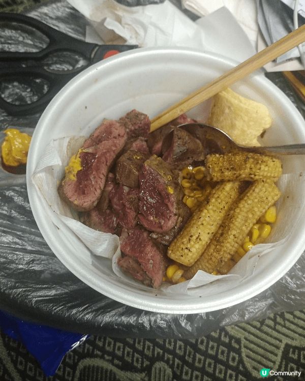 Flatiron steak with medium rar...