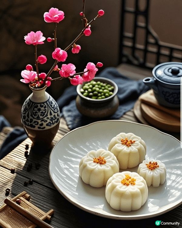 這是一道名為桂花蜜拉糕的上海傳統甜點。 