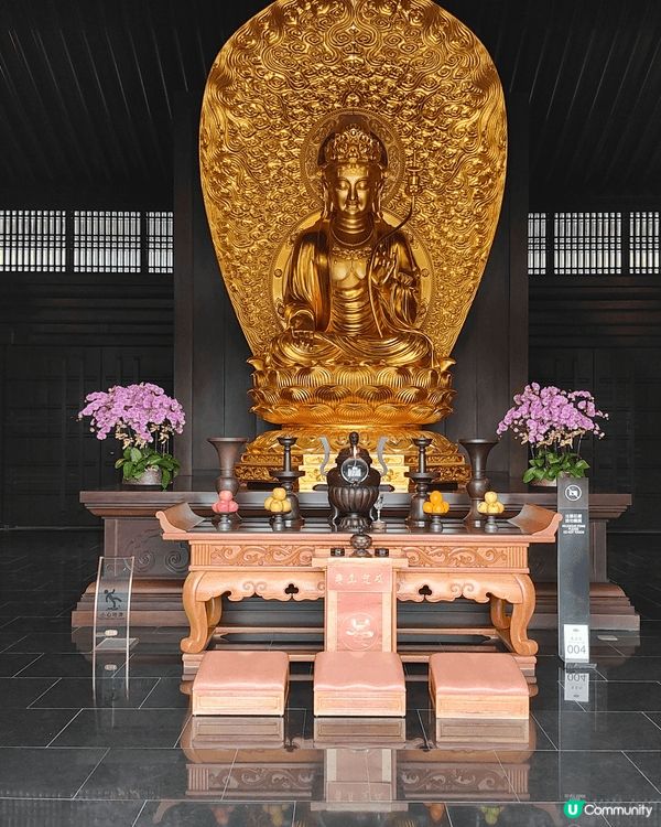 農曆新年大埔慈山寺增添咗唔少新年裝飾，另外寺內亦可賞桃花