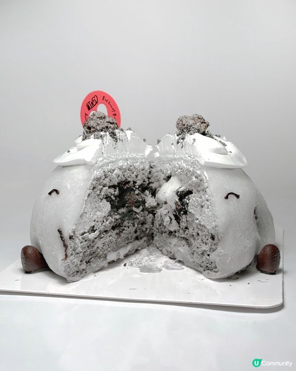 佐敦紅心♥️ 黑芝麻魔糍蛋糕！🤤🖤