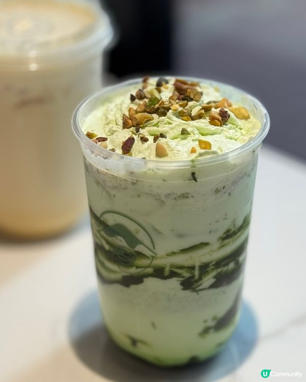 炮台山喫茶舍💚開心果歐蕾好正😋