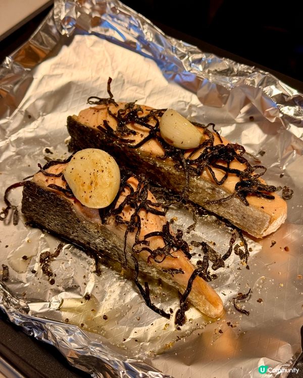 10分鐘鹽昆布三文魚焗到香噴噴！🐟