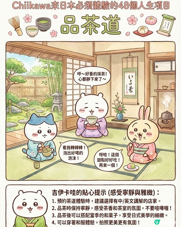 AI生成！ Chiikawa 來日本體驗的48個人生項目上集 (附 AI 指示 + 教學) 📝✨