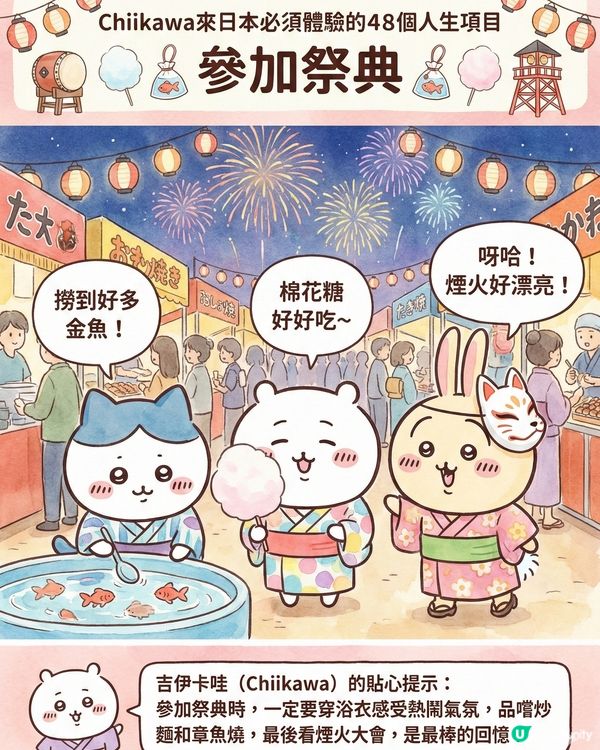 AI生成！ Chiikawa 來日本體驗的48個人生項目上集 (附 AI 指示 + 教學) 📝✨