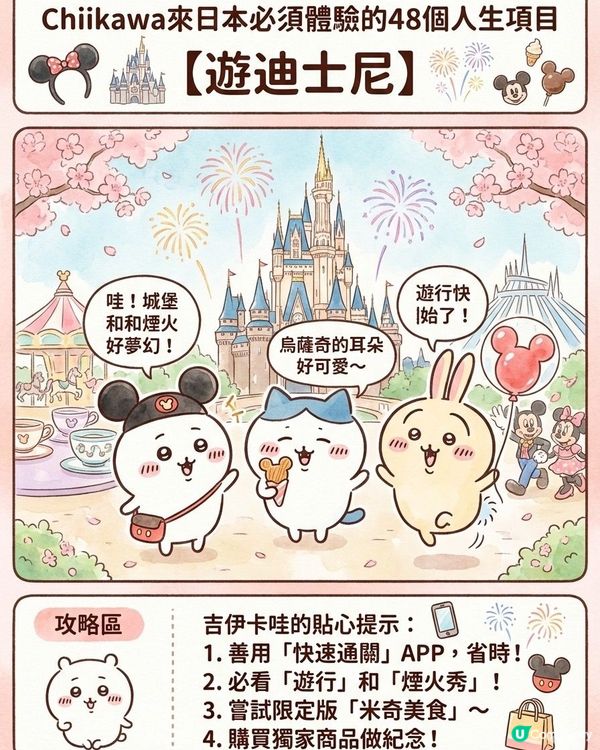 AI生成！ Chiikawa 來日本體驗的48個人生項目上集 (附 AI 指示 + 教學) 📝✨