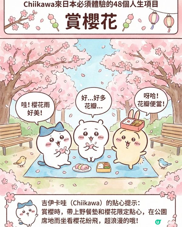 AI生成！ Chiikawa 來日本體驗的48個人生項目上集 (附 AI 指示 + 教學) 📝✨