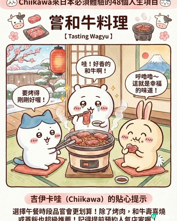 AI生成！ Chiikawa 來日本體驗的48個人生項目上集 (附 AI 指示 + 教學) 📝✨