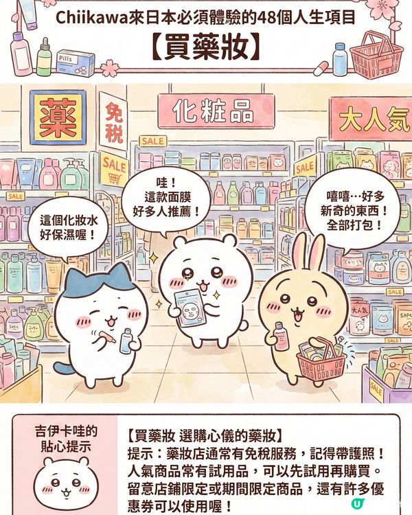 AI生成！ Chiikawa 來日本體驗的48個人生項目下集 (附 AI 指示 + 教學) 📝✨