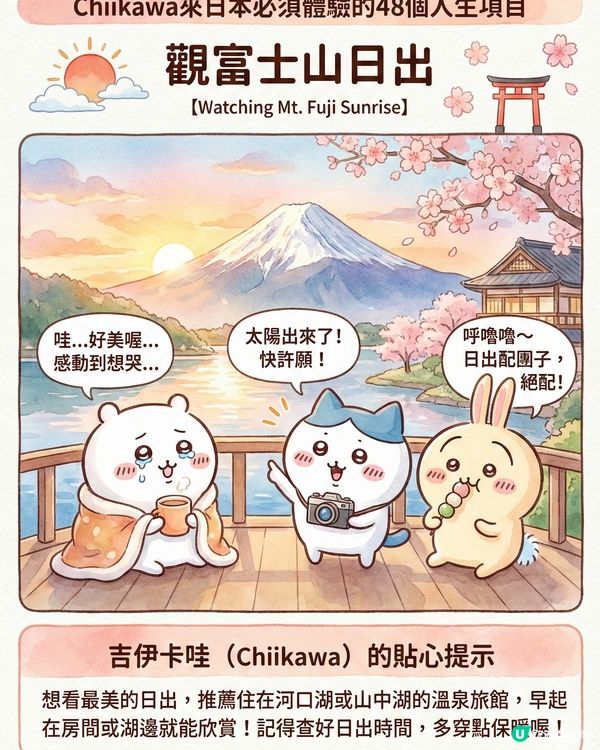 AI生成！ Chiikawa 來日本體驗的48個人生項目下集 (附 AI 指示 + 教學) 📝✨