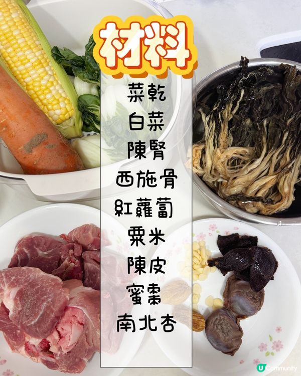見字煲湯🍲 金銀菜陳腎豬骨湯