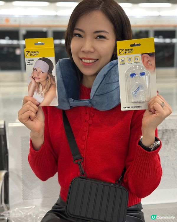 登機必備！舒服頸枕+收納斜背包😴🎒