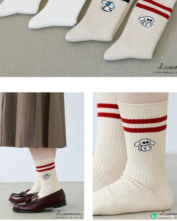 🇯🇵日本限定新發售🩵簡約可愛玉桂狗襪子