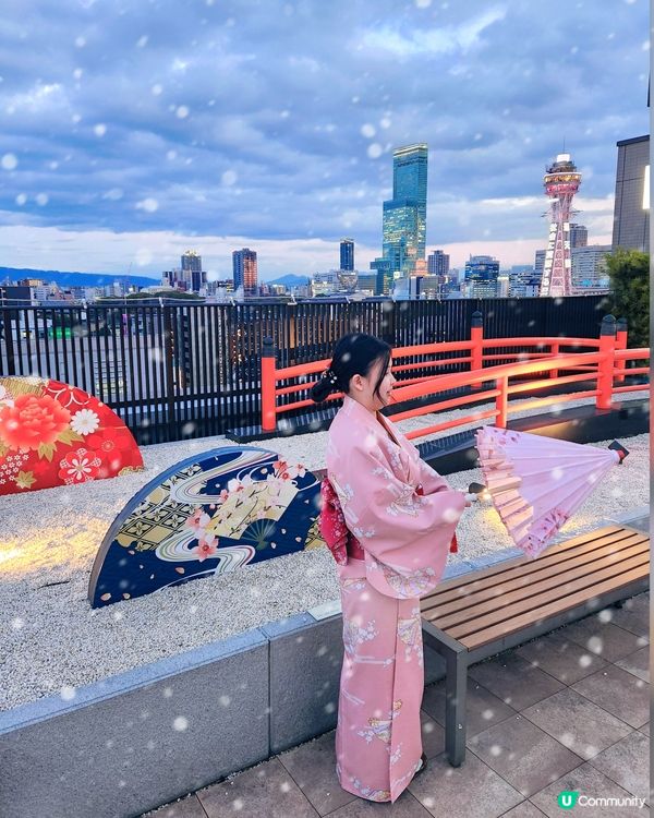 大阪和服夢圓 👘🌸遇上了下雪的大阪