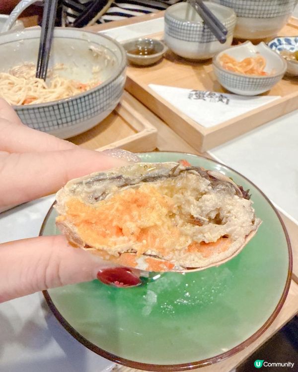 必叫蟹黄金撈麵+ 爆膏花雕醉蟹