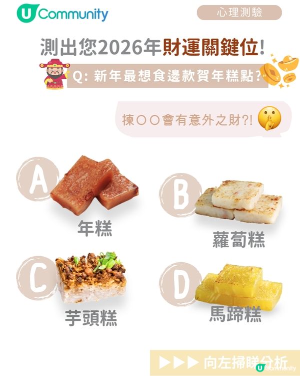 【2026財運預測💰】揀賀年糕點測您2026財運！🧧揀ｏｏ嘅人會有意外之財?!