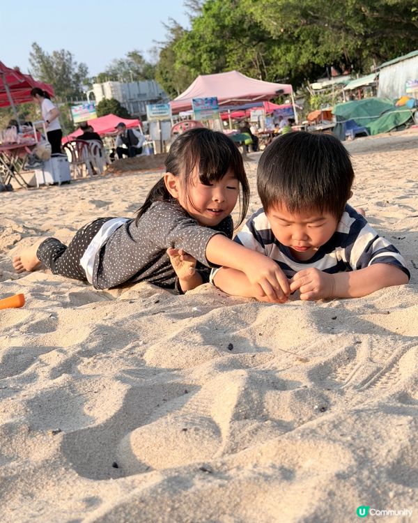 馬鞍山渡頭灣村·烏溪沙沙灘🏖️BBQ+玩沙