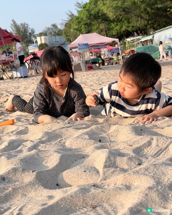 馬鞍山渡頭灣村·烏溪沙沙灘🏖️BBQ+玩沙