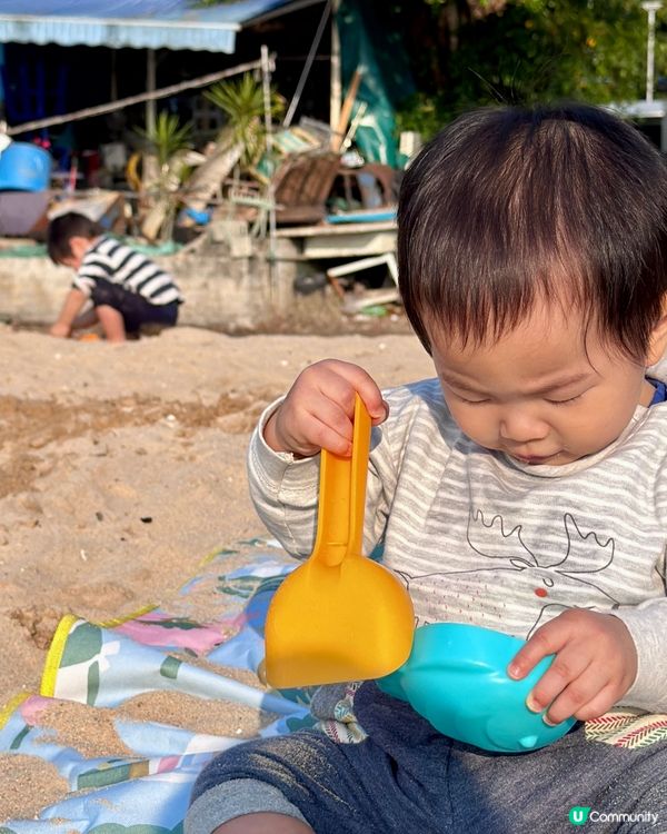 馬鞍山渡頭灣村·烏溪沙沙灘🏖️BBQ+玩沙