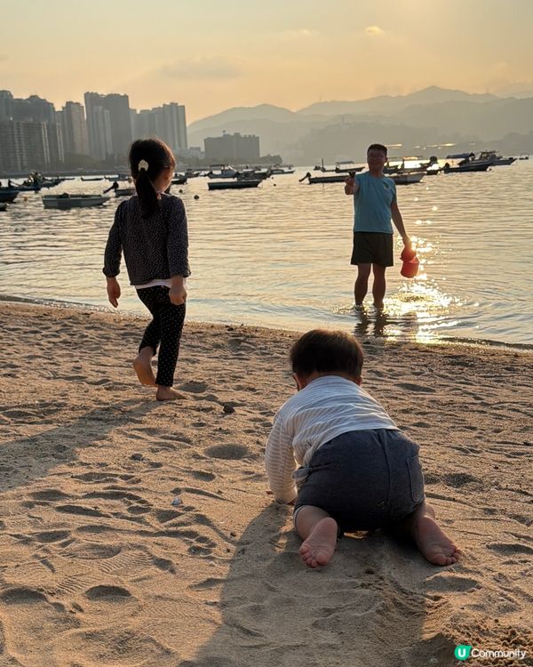 馬鞍山渡頭灣村·烏溪沙沙灘🏖️BBQ+玩沙