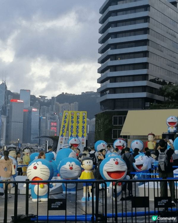 新年帶子女去睇多啦A夢展, 人多又熱鬧, 非常有節日氣氛#馬...