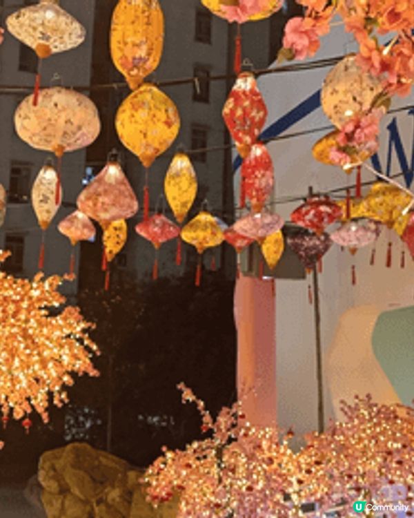 在商場內的春節佈置拍照，感受節日氣氛，還睇賀歲片， 捧腹大笑...