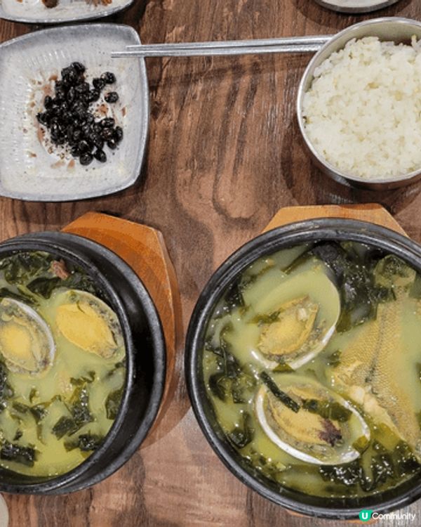 韓國美食好豐富，前菜小食，主菜海鲜加上海帶湯，在冬天品嚐帶來...