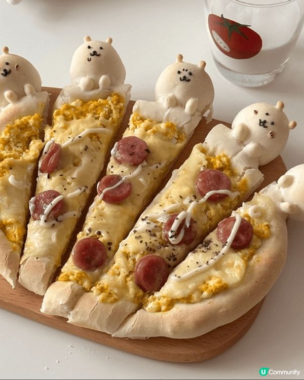·Nagano白熊熊搶被子美味披蕯「雞蛋沙拉披薩」