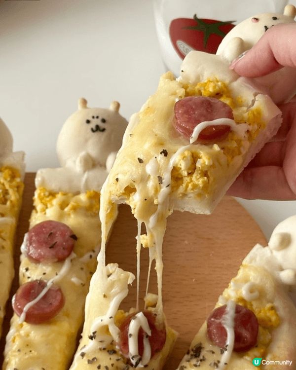 ·Nagano白熊熊搶被子美味披蕯「雞蛋沙拉披薩」