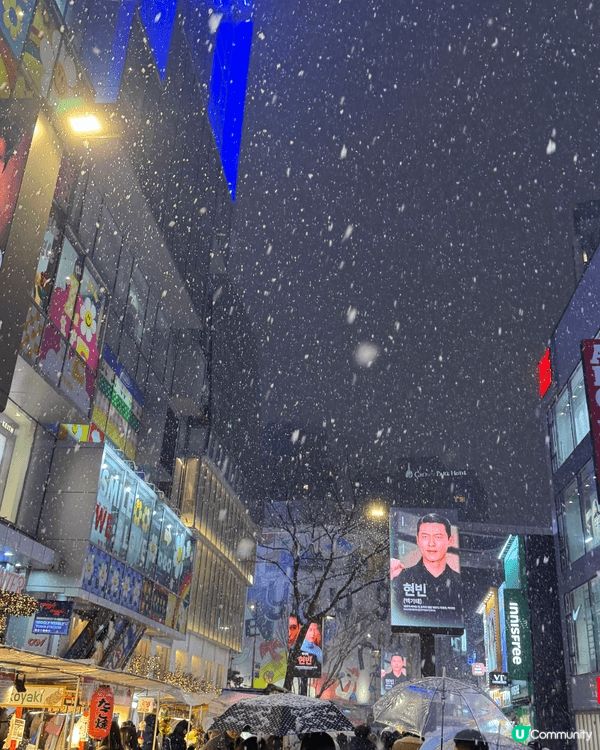 韓國食物好味，環境靚，下雪很有氣氛