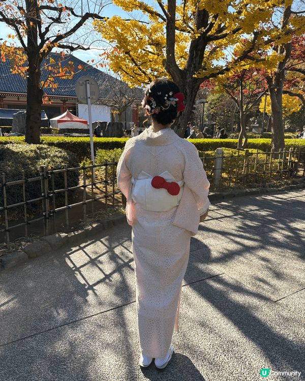 上個月去東京淺草寺，著kitty 和服影相打卡，超級開心