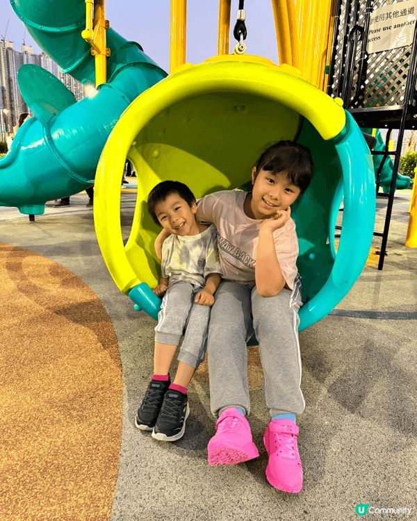 將軍澳南公園兒童遊樂場已經開放啦！經過咗啱啱開放嘅超多人日子...