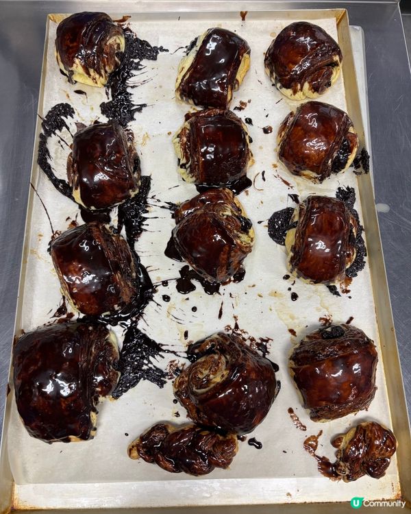 外脆內軟·自家製酥皮朱古力髒髒包🍫🤤