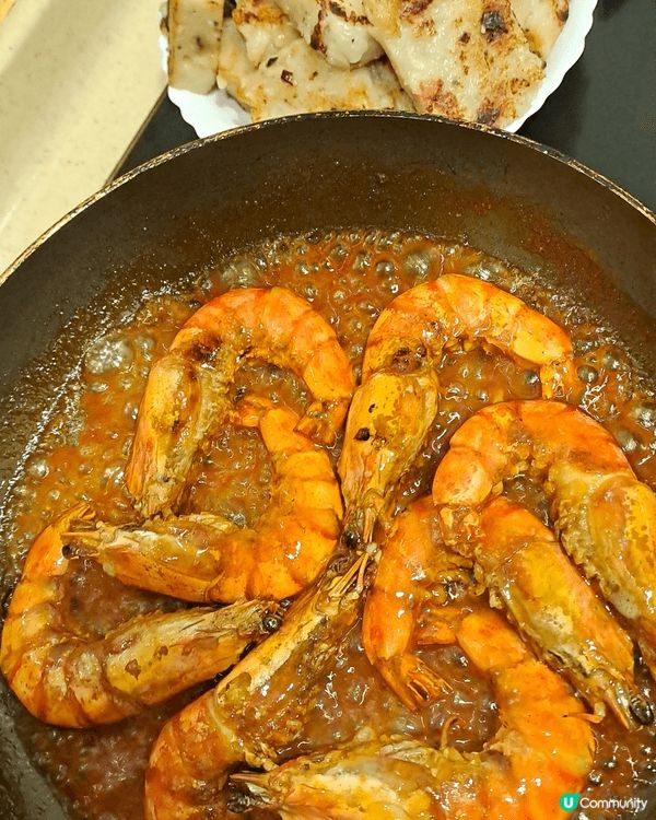 最喜歡食茄汁蝦, 一年到晚都笑哈哈