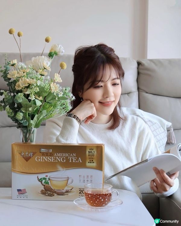 新年熱氣喉嚨痛？花旗參茶救你！🌸