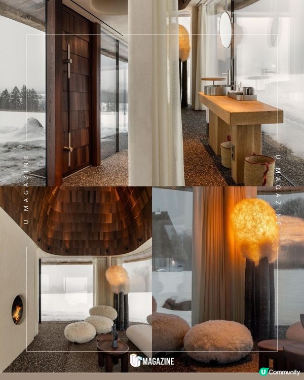 入住雪地裡的巨型蘑菇屋！10米高屋頂+石毯地板可以邊行邊按摩！
