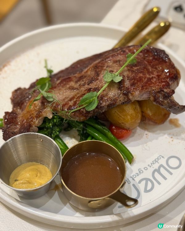 太子排隊cafe $408二人餐 食牛扒