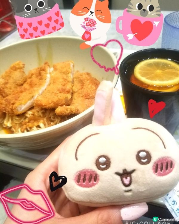 南記粉麵~「撈吉列豬扒混醬撈麵」配熱檸茶♡v♡