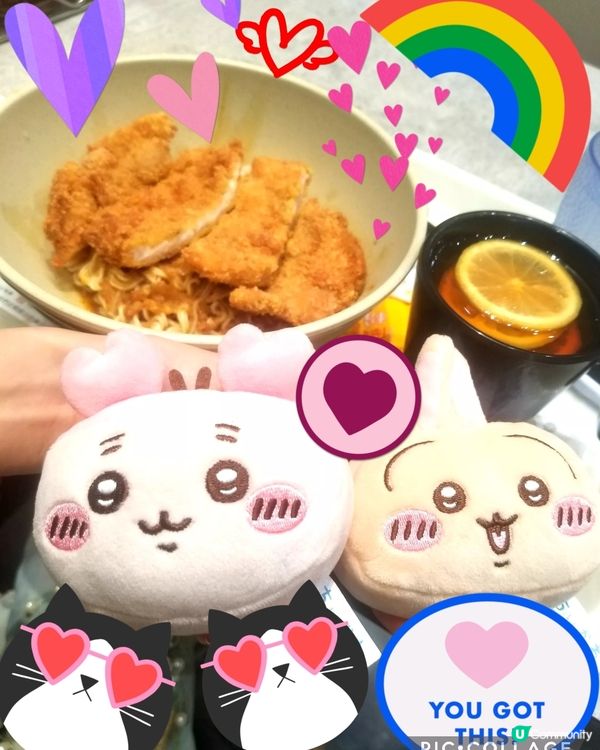 南記粉麵~「撈吉列豬扒混醬撈麵」配熱檸茶♡v♡