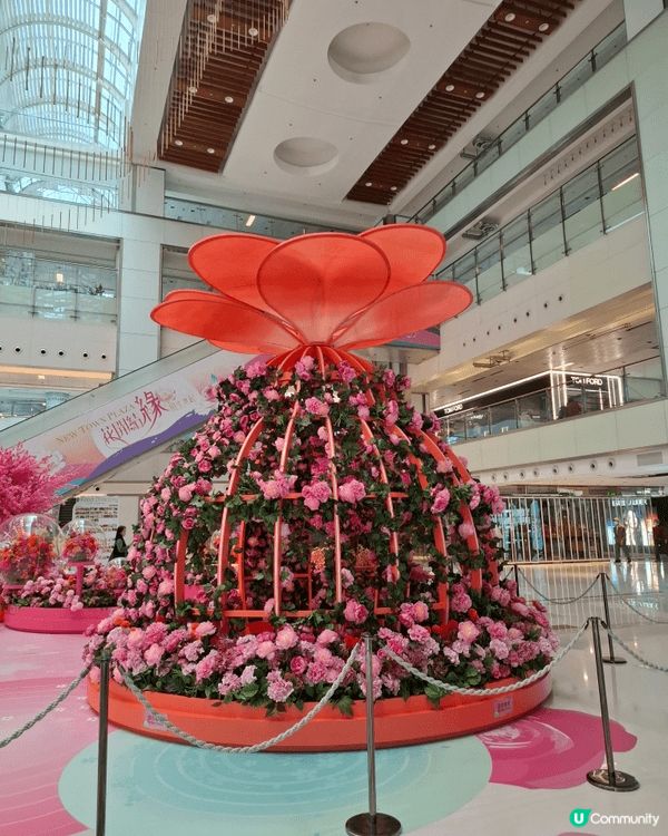 沙田新城市廣場2026年賀年以「花開結緣・風生水起」為主題，...