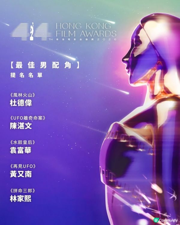 【影迷盛事🏆】U Community 社群 請您睇第44屆金像獎提名電影！