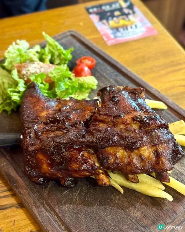 荃灣西性價比高西餐 推介美式豬仔骨