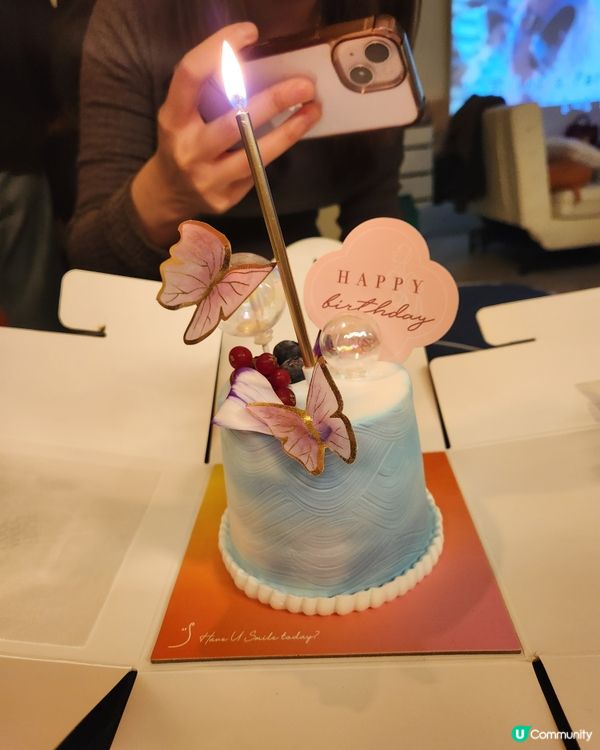 少女心炸裂！粉藍花園夢幻蛋糕！🍰✨