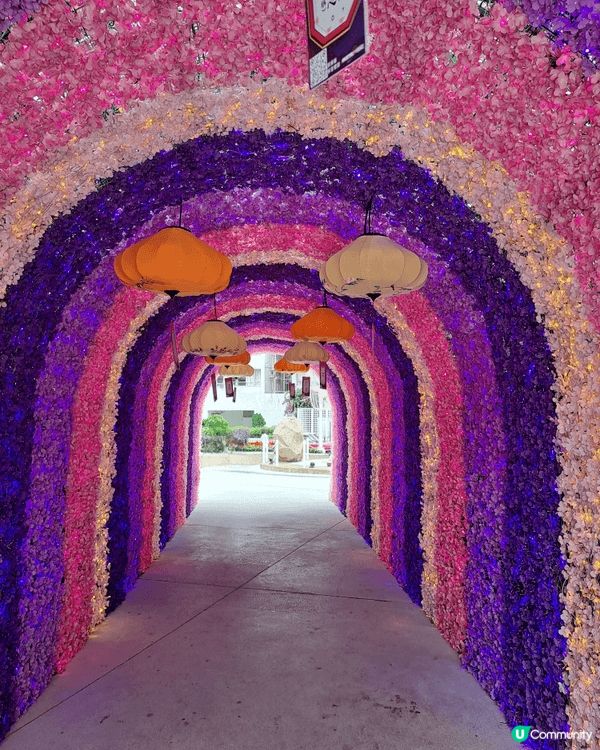 市區感受濃厚節日氣氛，喜慶氣息注滿黃埔號。浪漫拱門，看起來像...