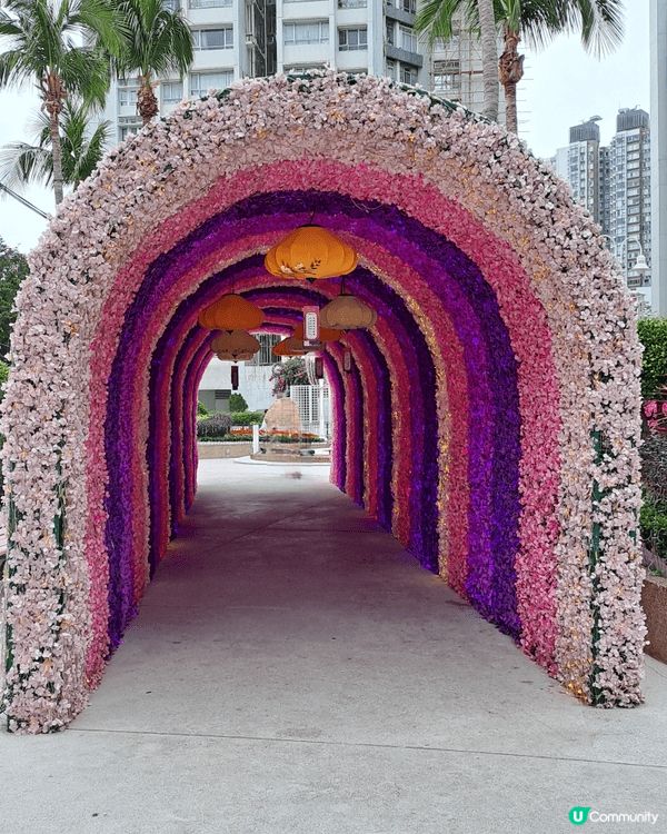 市區感受濃厚節日氣氛，喜慶氣息注滿黃埔號。浪漫拱門，看起來像...