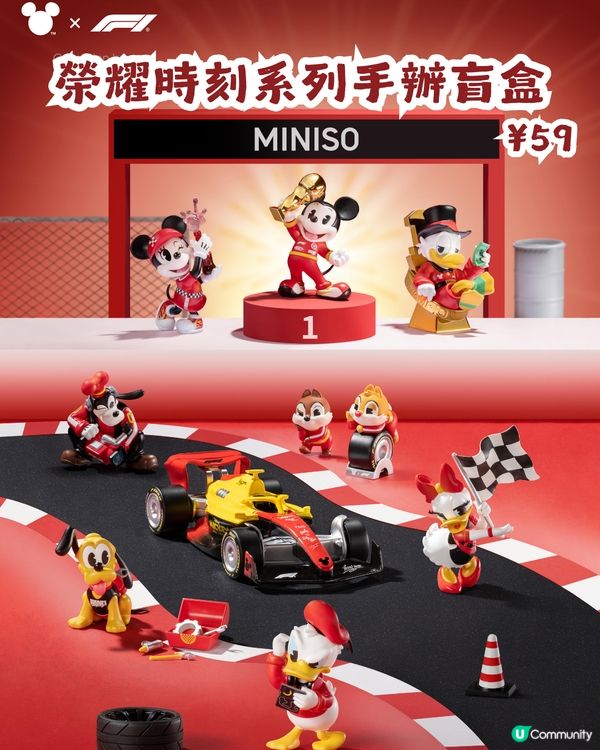 MINISO x Disney x Formula 1聯名系列3月12日線上發售! 附購買教學及價錢