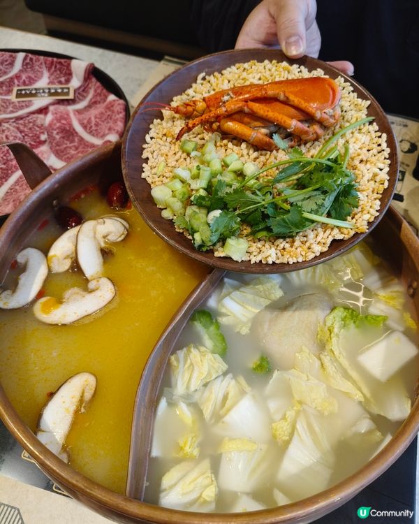 荃灣牛大人｜金湯龍蝦鍋配和牛 冬日進補首選