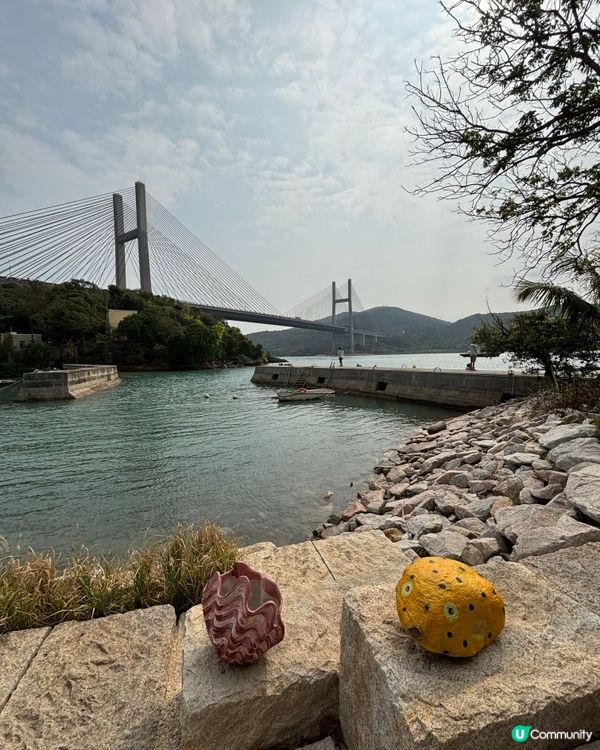 馬灣1868彩色屋、文青工作坊、沙灘與青馬大橋夜景 