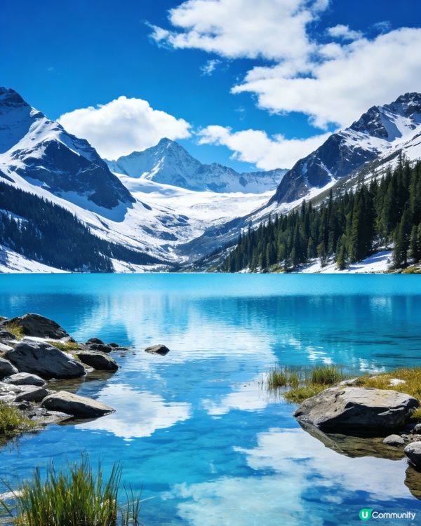 湖水奶白好似仙境🥛🏔️