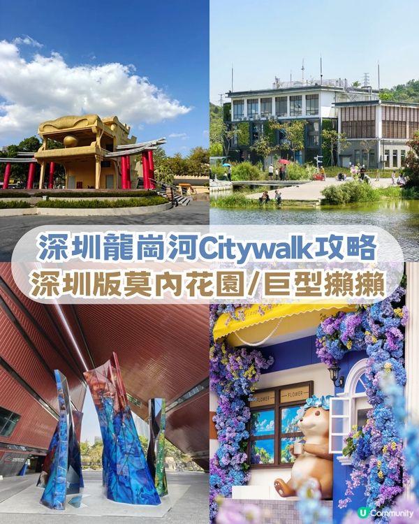 深圳龍崗河Citywalk一日遊攻略!深圳版莫內花園/巨型獺獺/ 古風公園